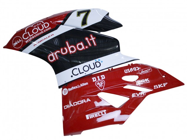 Online Blanco Rojo Negro Aruba 7 Carenado Moto Ducati 959/1299 2015-2020