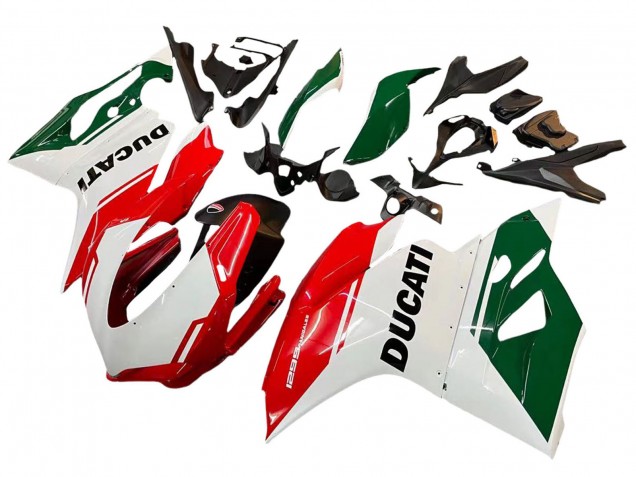 Online Blanco Rojo Verde Negro Mate Carenado Moto Ducati 1299 2015-2020