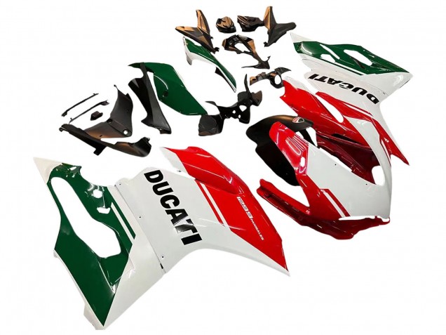 Online Blanco Rojo Verde Negro Mate Carenado Moto Ducati 1299 2015-2020