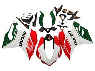 Online Blanco Rojo Verde Negro Mate Carenado Moto Ducati 1299 2015-2020