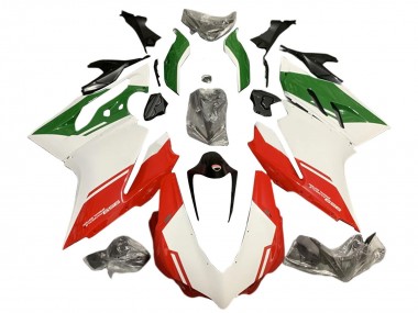 Online Blanco Rojo Verde Carenado Moto Ducati 959 2015-2020