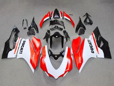 Online Blanco Rojo Negro Brillante Carenados Moto Ducati 959 2015-2020