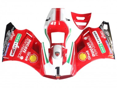 Online Blanco Rojo Amarillo Verde Negro Brillante Performance Carenado Moto Ducati 748/916/996/998 1993-2005