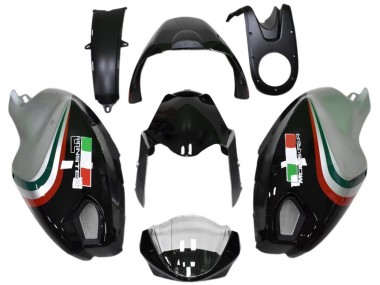 Online Negro Brillante Plata Rojo Verde Carenado Moto Ducati Monster 696 796 1100 1100S 2008-2012