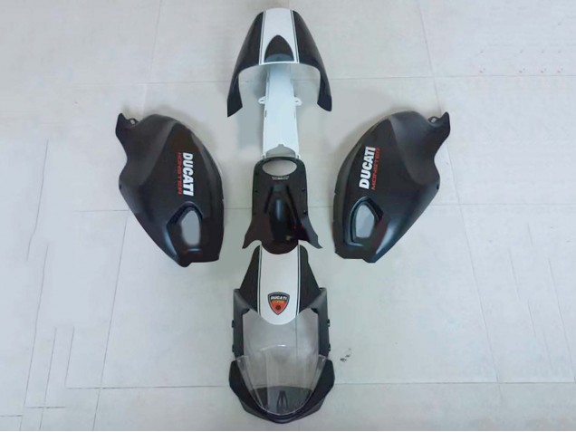 Online Blanco Negro Mate Carenado Moto Ducati Monster 696 796 1100 1100S 2008-2012