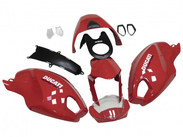 Online Rojo Blanco Carenado Moto Ducati Monster 696 796 1100 1100S 2008-2012