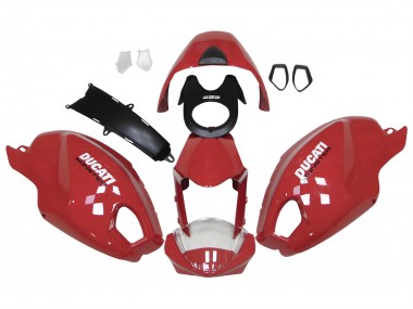 Online Rojo Blanco Carenado Moto Ducati Monster 696 796 1100 1100S 2008-2012