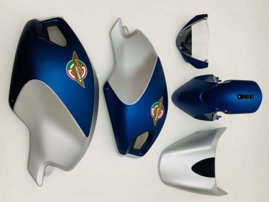 Online Azul Oscuro Plata Carenado Moto Ducati Monster 696 796 1100 1100S 2008-2012