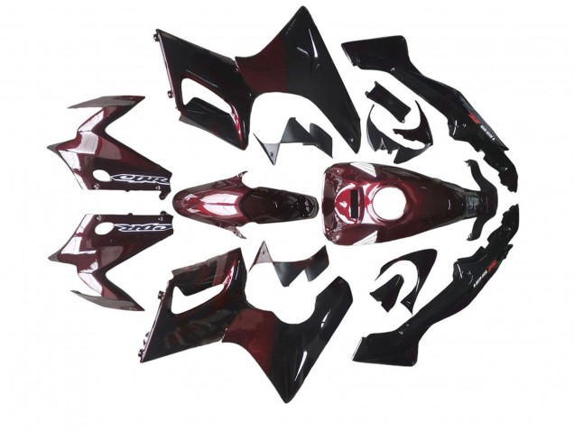 Online Negro Brillante Rojo Llama Carenado Moto Honda CBR125R 2002-2006