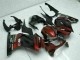 Online Negro Brillante Rojo Granate Carenado Moto Kawasaki EX250 2008-2012