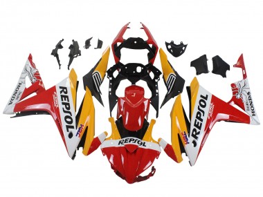 Online Carenados Moto Honda CBR500R 2016-2018 - Amarillo Blanco Rojo Repsol HRC