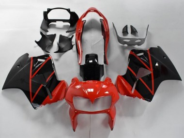 Online Rojo Negro Brillante Raya Carenado Moto Honda VFR 800 1998-2001