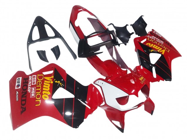 Online Rojo Blanco Negro Brillante Vimto Carenado Moto Honda VFR 800 1998-2001