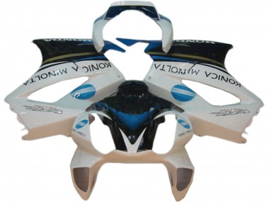 Online Blanco Azul Negro Konica Minolta Carenado Moto Honda VFR 800 2002-2013