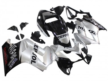 Online Plata Negro Brillante Repsol Carenado Moto Honda VFR 800 2002-2013