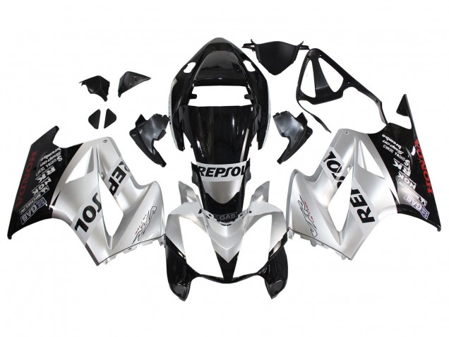 Online Plata Negro Brillante Repsol Carenado Moto Honda VFR 800 2002-2013