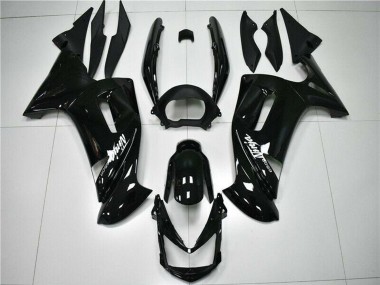 Online Negro Brillante Blanco Carenado Moto Kawasaki EX650 2006-2008
