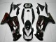 Online Negro Brillante Rojo Llama Carenado Moto Kawasaki EX650 2006-2008