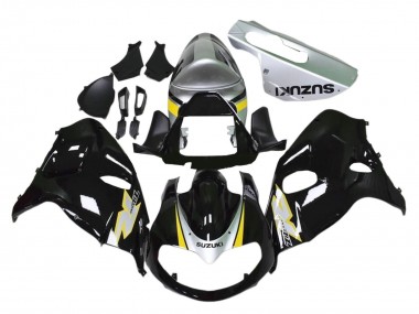 Online Negro Brillante Plata Amarillo Carenado Moto Suzuki TL1000R 1998-2003