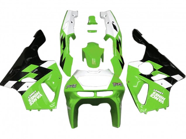 Online Blanco Verde Negro Brillante Carenado Moto Kawasaki ZX7R 1996-2003