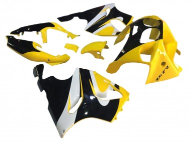 Online Amarillo Blanco Negro Brillante Carenado Moto Kawasaki ZX7R 1996-2003