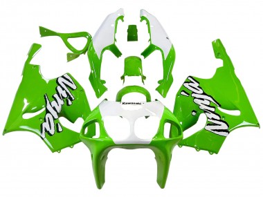 Online Blanco Verde Carenado Moto Kawasaki ZX7R 1996-2003