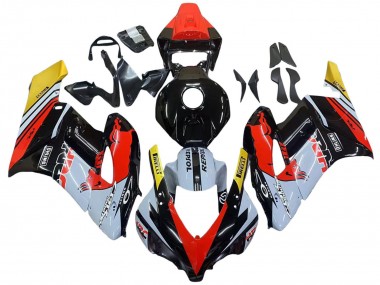 Online Amarillo Rojo Blanco Lustroso Rojo Bull Repsol HRC Carenado Moto Honda CBR1000RR 2004-2005