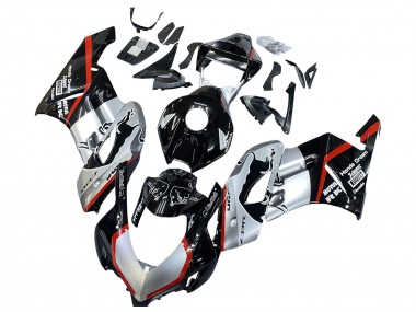 Online Plata Negro Brillante Rojo Raya Carenado Moto Honda CBR1000RR 2004-2005
