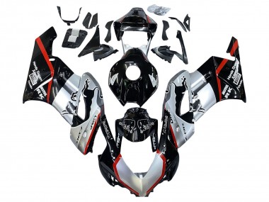 Online Plata Negro Brillante Rojo Raya Carenado Moto Honda CBR1000RR 2004-2005