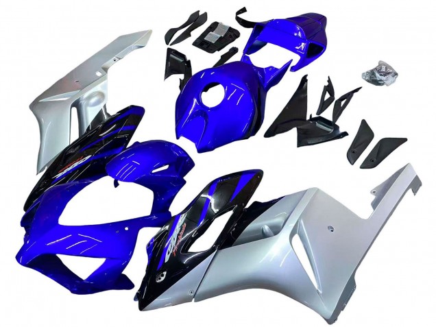 Online Plata Azul Negro Brillante Carenado Moto Honda CBR1000RR 2004-2005