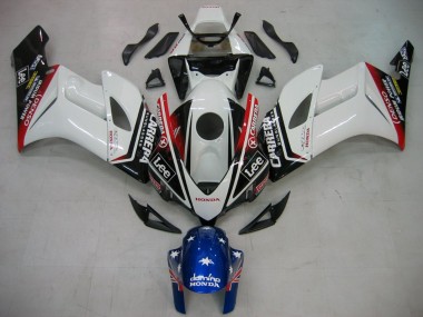Online Blanco Azul Rojo Negro Brillante Estrella Carrera Lee Carenado Moto Honda CBR1000RR 2004-2005