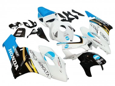 Online Blanco Azul Claro Amarillo Negro Konica Minolta Carenado Moto Honda CBR1000RR 2004-2005