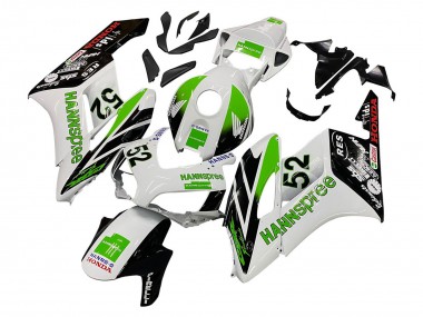 Online Blanco Verde Negro Brillante Hannspree 52 Carenado Moto Honda CBR1000RR 2004-2005
