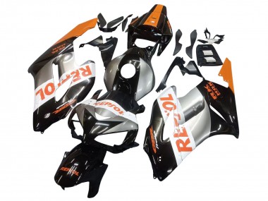 Online Naranja Plata Negro Brillante Repsol Carenado Moto Honda CBR1000RR 2004-2005