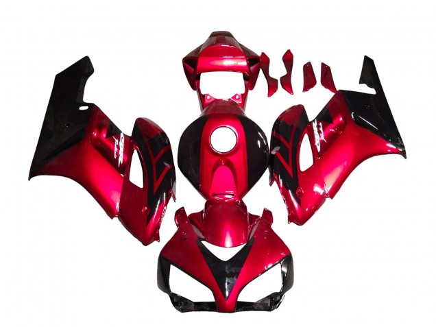 Online Rojo Negro Brillante Raya Carenado Moto Honda CBR1000RR 2004-2005