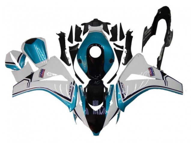 Online Blanco Azul Negro Brillante Carenado Moto Honda CBR1000RR 2008-2011