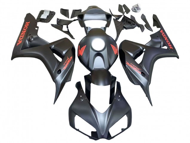 Online Negro Mate Rojo Calcomanías Carenado Moto Honda CBR1000RR 2006-2007
