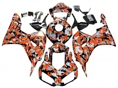 Online Negro Naranja Plata Camouflage Carenado Moto Honda CBR1000RR 2006-2007