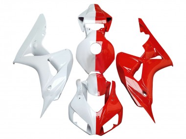 Online Blanco Rojo Dividir Carenado Moto Honda CBR1000RR 2006-2007