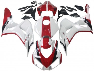 Online Blanco Rojo Negro Brillante Kits Carenados Moto Honda CBR1000RR 2006-2007