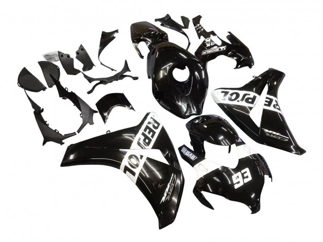 Online Negro Brillante Blanco Repsol 93 Carenado Moto Honda CBR1000RR 2008-2011