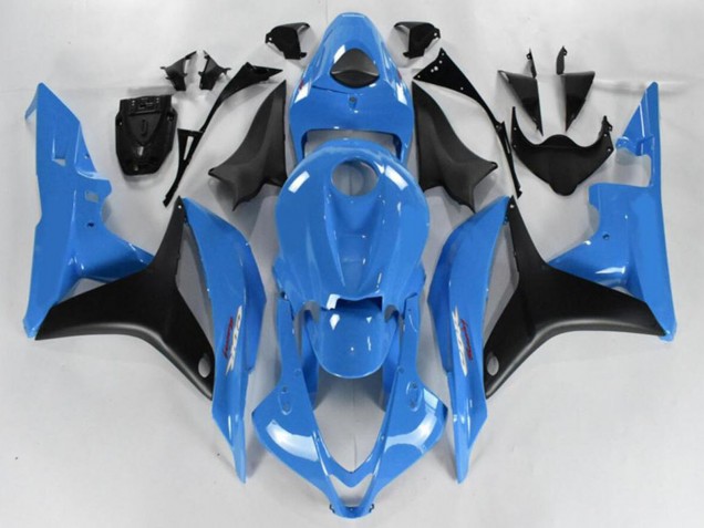 Online Azul Claro Negro Brillante Carenados Moto Honda CBR600RR 2007-2008