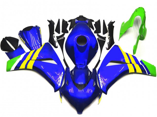 Online Azul Amarillo Blanco Verde Carenado Moto Honda CBR1000RR 2008-2011