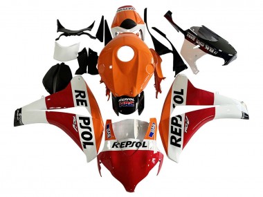Online Naranja Blanco Rojo Negro Brillante Repsol HRC Carenados Moto Honda CBR1000RR 2008-2011