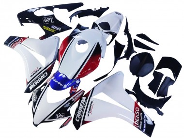 Online Blanco Rojo Azul Negro Estrella Lee Carrera Carenado Moto Honda CBR1000RR 2008-2011