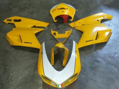 Online Blanco Amarillo Carenado Moto Kawasaki EX250 2008-2012