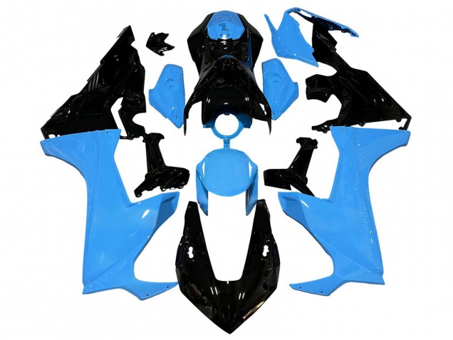 Online Azul Negro Brillante Carenado Moto Honda CBR1000RR 2017-2023