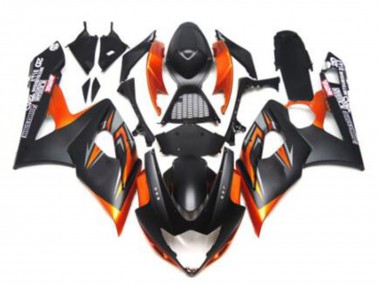 Online Negro Brillante Negro Mate Negro Naranja Carenado Moto Suzuki GSXR 1000 2005-2006