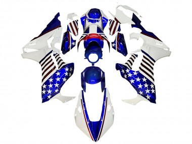 Online Blanco Azul Rojo Estrella Carenado Moto Honda CBR1000RR 2017-2023