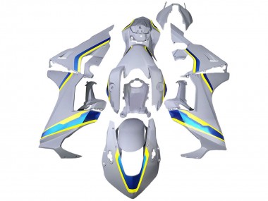 Online Blanco Azul Amarillo Carenado Moto Honda CBR1000RR 2017-2023